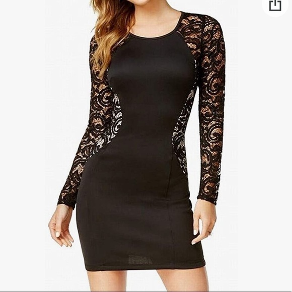 BCX Womens Juniors Lace Bodycon Cocktail and Party Dress - Picture 2 of 5